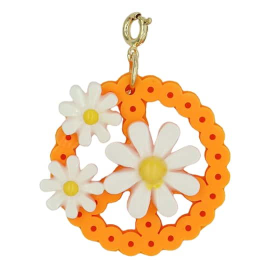 Summer Orange Peace Sign Charm by Creatology&#x2122;